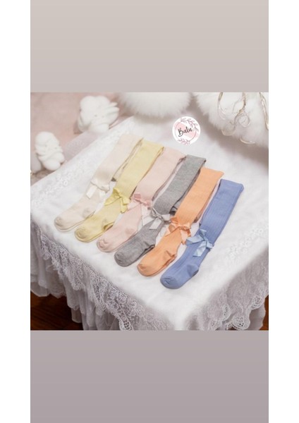 Kız Bebek ve Çocuk Fiyonklu Çorap Seti