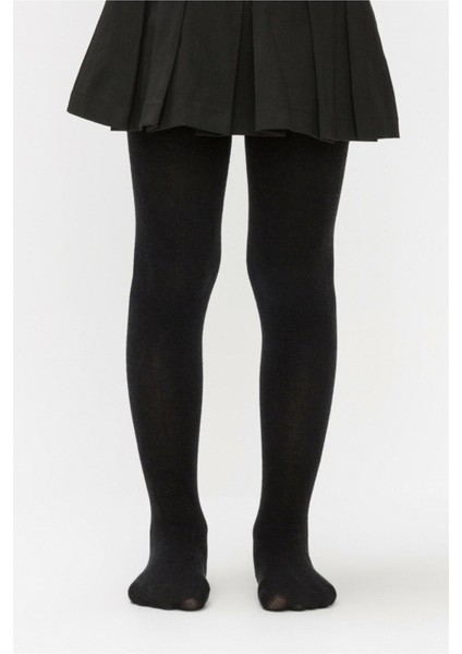 Kız Çocuk Siyah Pretty Young Termal Külotlu Çorap