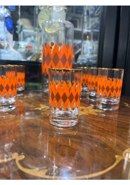 Antika Popart Renk Likör Takımı Meşrubat modelleri
