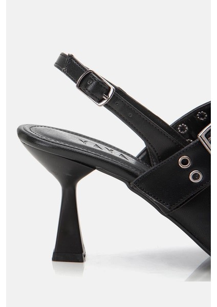 Kadın Siyah Kemerli Stiletto
