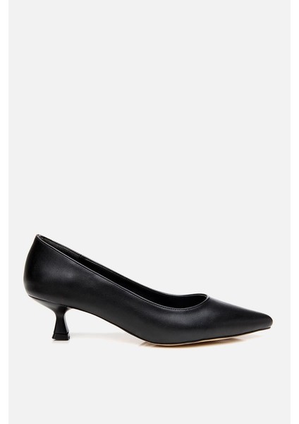 Kadın Siyah Kısa Topuklu Stiletto