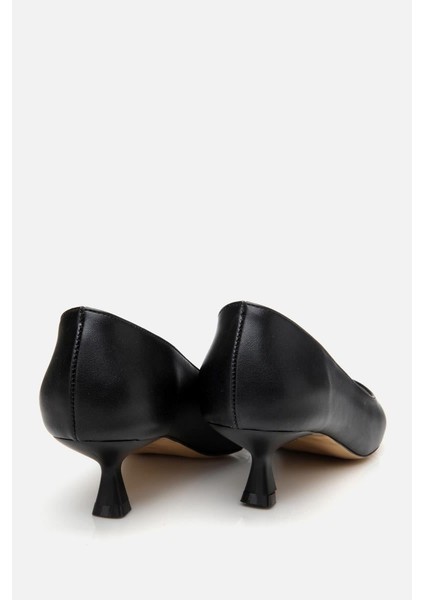 Kadın Siyah Kısa Topuklu Stiletto