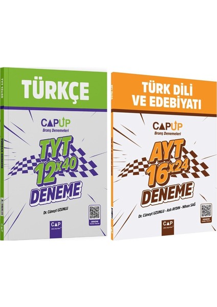 Çap Yayınları Tyt Türkçe ve Ayt Türk Dili Edebiyatı Deneme Seti 2 Kitap