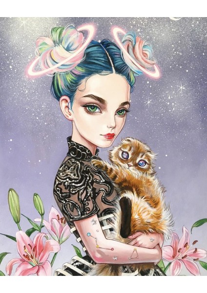 Canvas Fantastik Kız Sayılarla Boyama Setirulo