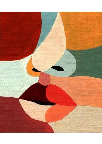 Canvas Kadının Esareti 5 Sayılarla Boyama 1 Seti Rulo