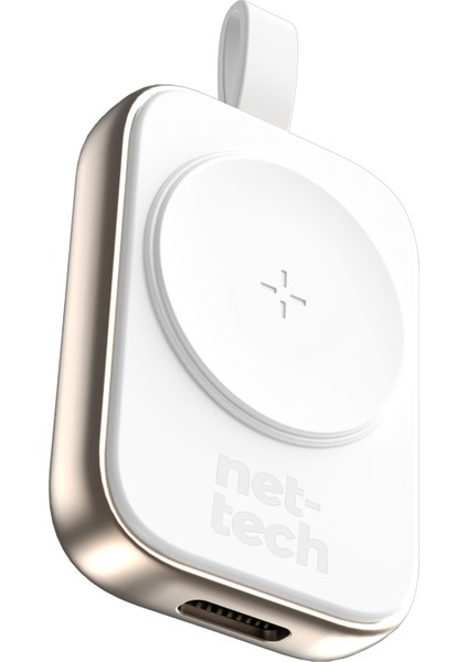 Yeni Nesil Kablosuz & Wireless Saat Taşınabilir Kablosuz Şarj Standı Beyaz Renk,hızlı Şarj Özellikli