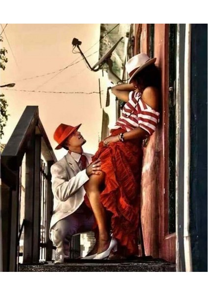 Canvas Aşka Doknuş Sayılarla Boyama Seti Rulo