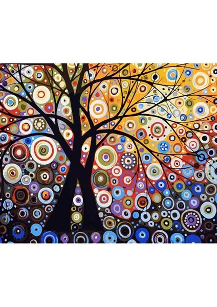 Canvas Mitoloji ve Ağaç Sayılarla Boyama Seti Rulo