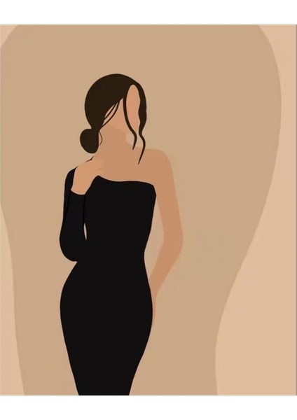 Canvas Kadının Esareti 4 Sayılarla Boyama Seti Rulo