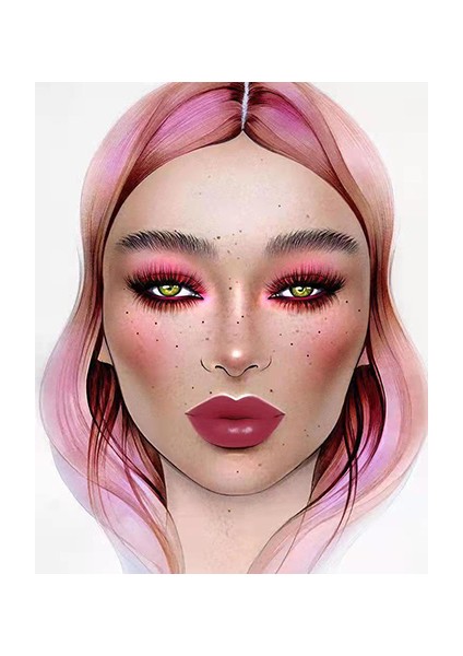 Canvas Pembeli Günler Sayılarla Boyama Seti Rulo