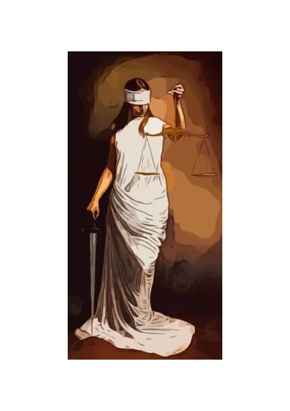 Canvas Adalet Sayılarla Boyama Seti Rulo