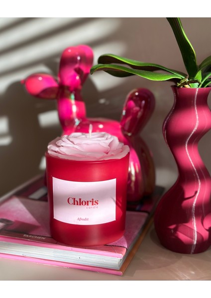 Afrodit Kase Mum, Kokulu Mum, Çiçek Mum, Dekoratif Mum