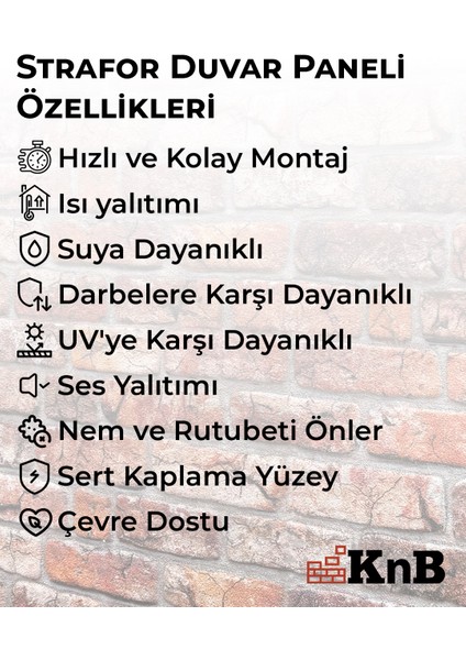 Taş Görünümlü Strafor Duvar Paneli (10'lu Paket)