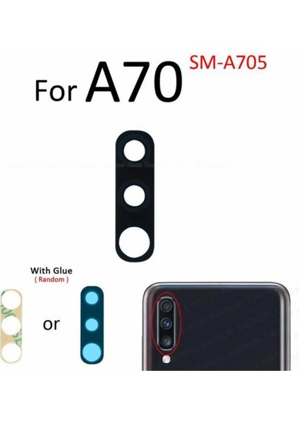 Samsung A70 (SM-A705) Uyumlu Kamera Camı Kamera Lensi