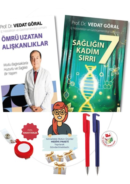Maje Hediye+ Vedat Göral 2 Kitap (Sağlığın 7 Kadim Sırrı+Ömrü Uzatan Alışkanlıklar) Sağlık-Yeni