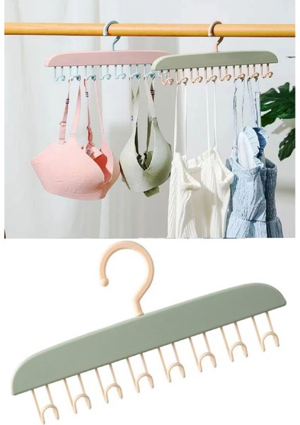 Büro Ev Ofis Düzeni Için 8 Kancalı Plastik Dolap Içi Çamaşır Kravat Mayo Askısı fiyatları