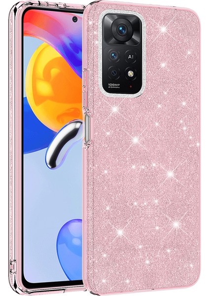 Xiaomi Redmi Note 11/12 Pro Uyumlu Kılıf Parıltılı Simli Parlak Slikon Kapak