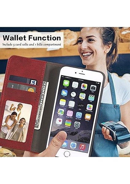 Poco X6 Pro Uyumlu Kılıf Uyumlu Kılıf Deri Görünümlü Kapaklı Kartlıklı Standlı Kamera Koruyuculu Kapak fırsatları