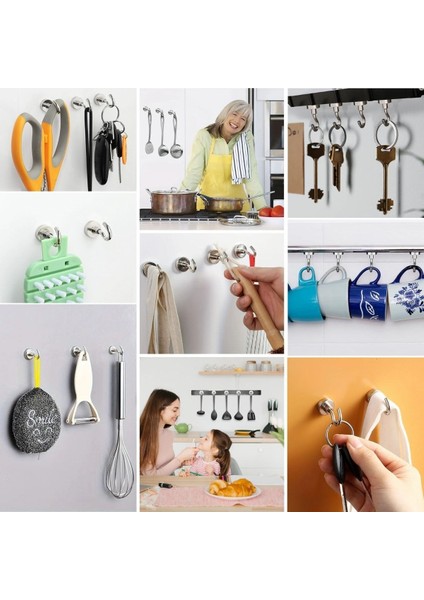 Büro Ev Ofis Mutfağı Için 2 Hazneli Manyetik Yapışır Magnet Askı