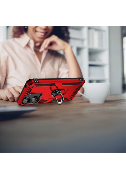 Xiaomi Redmi 13C Kılıf Yüzüklü Standlı Armour Darbe Emici Dayanıklı Tank Kapak indirimleri
