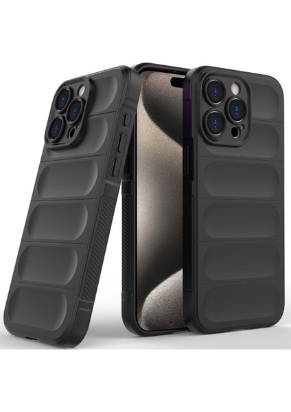 Iphone 16 Pro Max Kamera Korumalı Içi Kadife Leke Bırakmaz Dalga Desenli Kapak
