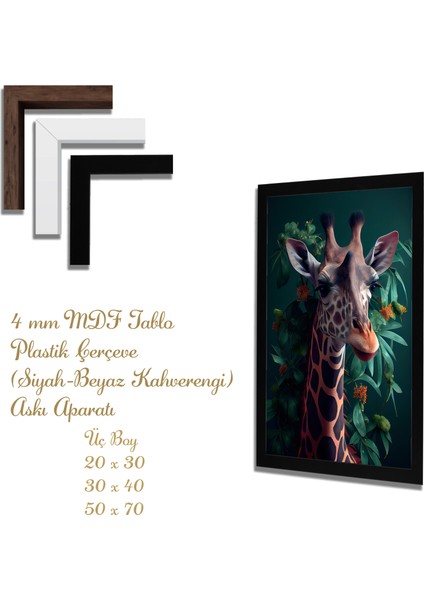 Yapay Zeka Görselli Mdf Plastik Çerçeveli Dekoratif Tablo