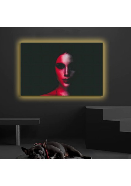 LED Işıklı Kanvas Tablo, 3D Dekoratif Baskılı Tablo Yapay Zeka Destekli Modern Tasarımlar 72