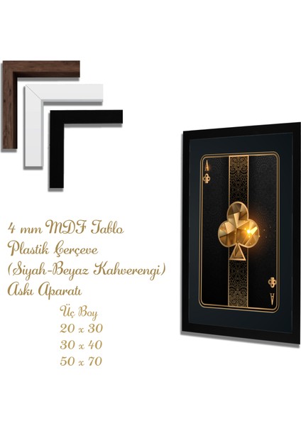 Yapay Zeka Görselli Mdf Plastik Çerçeveli Dekoratif Tablo
