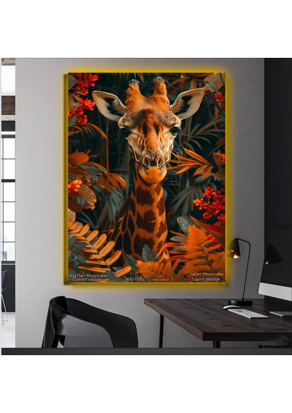 LED Işıklı Kanvas Tablo, 3D Dekoratif Baskılı Tablo Yapay Zeka Desteksli Hayvanlar 372 fırsatları