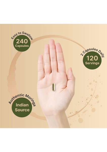 Pure Moringa 8000MG - Made With Moringa Organic, 240 Capsules.abd Menşei