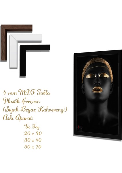 Yapay Zeka Görselli Mdf Plastik Çerçeveli Dekoratif Tablo