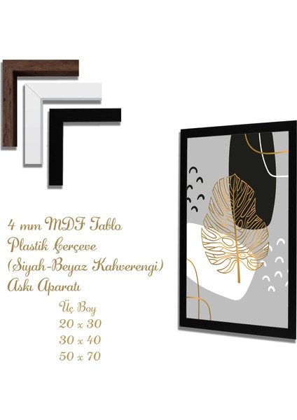 Yapay Zeka Görselli Mdf Plastik Çerçeveli Dekoratif Tablo