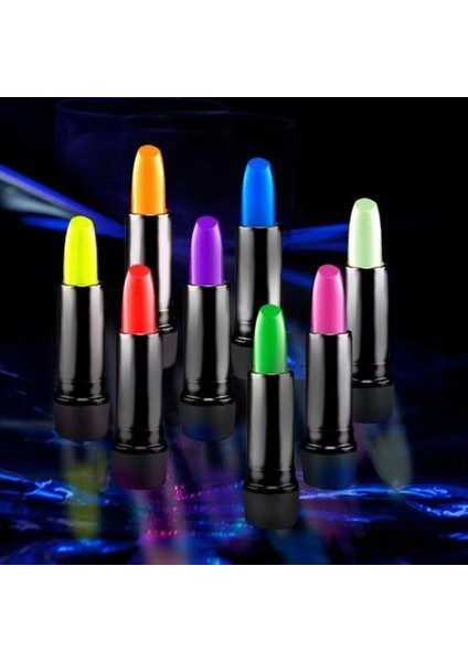 Karanlıkta Parlayan Yanan Uv Neon Ruj Yüz Boyama 6 Adet 6 Renk (4887)