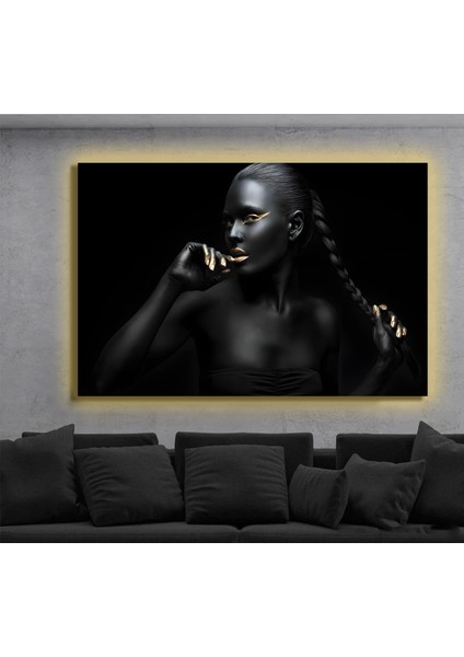 LED Işıklı Kanvas Tablo, 3D Dekoratif Baskılı Tablo Yapay Zeka Destekli Modern Tasarımlar 144