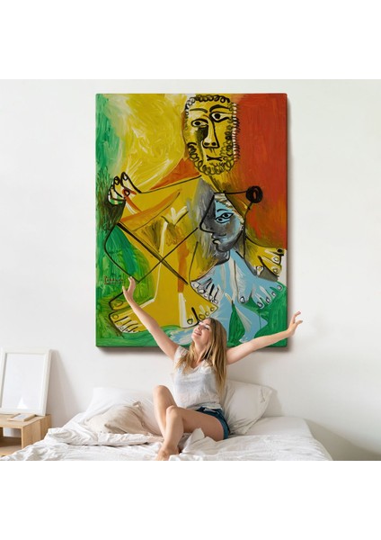 Çerçeveli Pablo Picasso - Adam ve Çocuk Tablosu - Homme Et ENFANT-7328