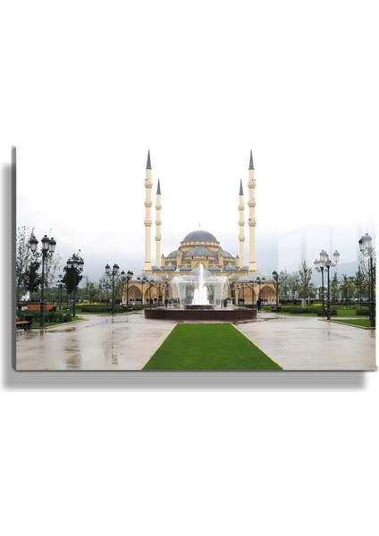 Şehirler ve Manzaralar, Yapay Zeka Destekli, 3D Dekoratif Baskı Yatay Cam Tablo 382