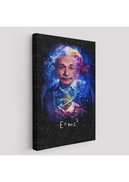 Albert Einstein E=mc2 Kanvas Tablo, Matematik Öğretmeninin HEDIYESI-5244