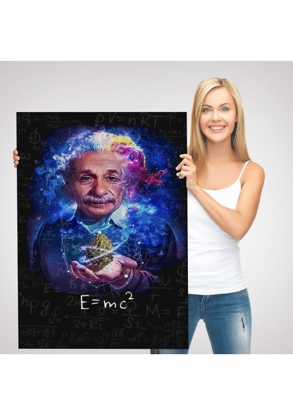 Albert Einstein E=mc2 Kanvas Tablo, Matematik Öğretmeninin HEDIYESI-5244