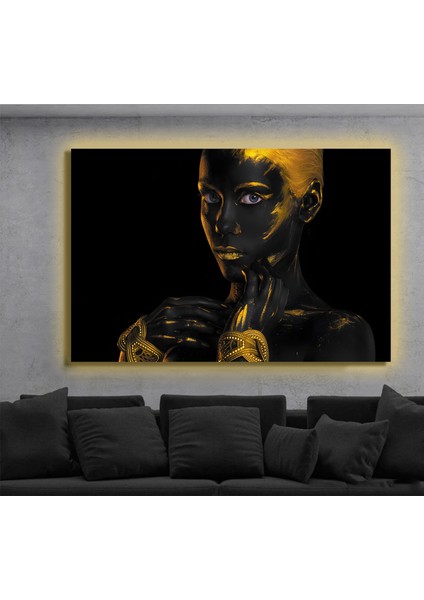 LED Işıklı Kanvas Tablo, 3D Dekoratif Baskılı Tablo Yapay Zeka Destekli Modern Tasarımlar 460