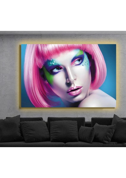 LED Işıklı Kanvas Tablo, 3D Dekoratif Baskılı Tablo Yapay Zeka Destekli Modern Tasarımlar 454