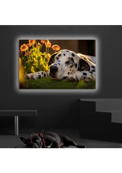 LED Işıklı Kanvas Tablo, 3D Dekoratif Baskılı Tablo Yapay Zeka Desteksli Hayvanlar 174