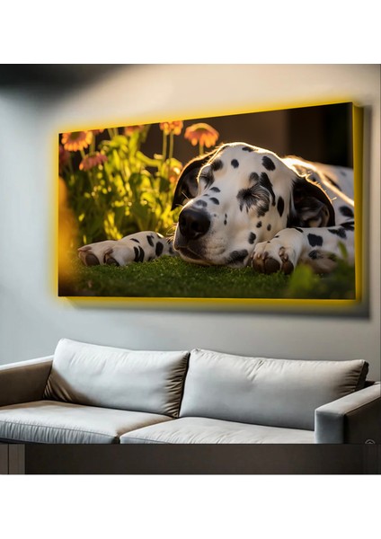 LED Işıklı Kanvas Tablo, 3D Dekoratif Baskılı Tablo Yapay Zeka Desteksli Hayvanlar 174