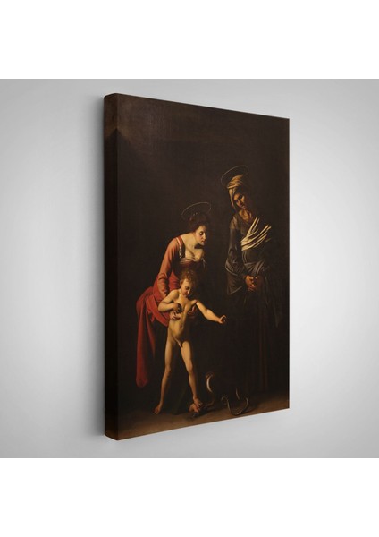 Caravaggio - Madonna ve Çocuk, Aziz Anne Ile TABLO-7359