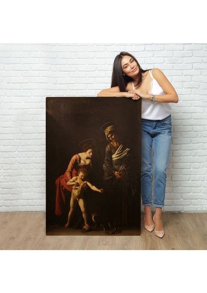 Caravaggio - Madonna ve Çocuk, Aziz Anne Ile TABLO-7359