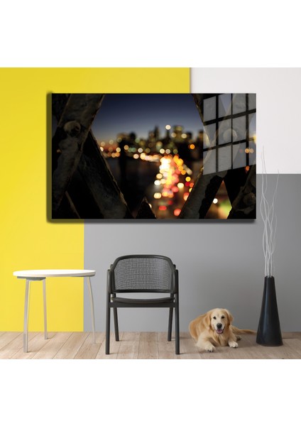 Şehirler ve Manzaralar, Yapay Zeka Destekli, 3D Dekoratif Baskı Yatay Cam Tablo 505