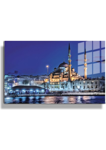 Şehirler ve Manzaralar, Yapay Zeka Destekli, 3D Dekoratif Baskı Yatay Cam Tablo 364