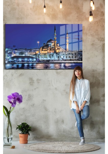 Şehirler ve Manzaralar, Yapay Zeka Destekli, 3D Dekoratif Baskı Yatay Cam Tablo 364