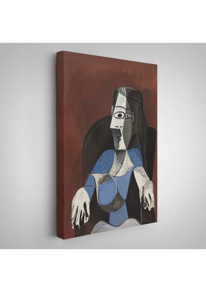 Pablo Picasso - Koltukta Oturan Soyut Kadın TABLOSU-7296