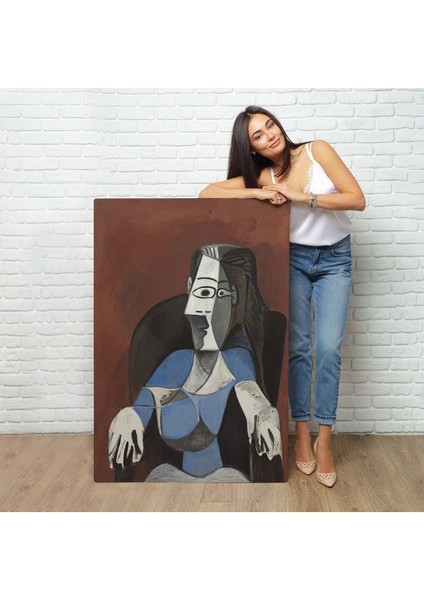 Pablo Picasso - Koltukta Oturan Soyut Kadın TABLOSU-7296