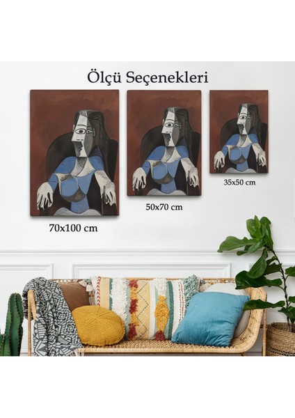 Pablo Picasso - Koltukta Oturan Soyut Kadın TABLOSU-7296